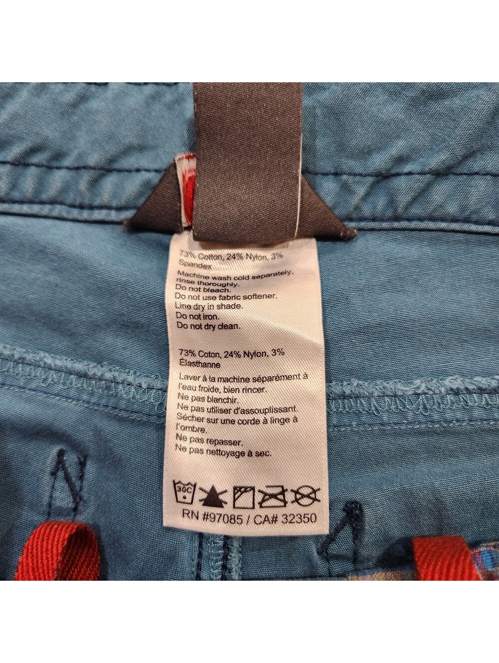 Outdoor Research Wadi Rum Climbing Pants Men 34x32 Teal Blue Plaid Pocket Lining - Picture 14 of 15